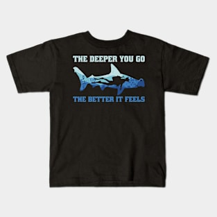 The Deeper You Go Funny Scuba Diving Gift Kids T-Shirt